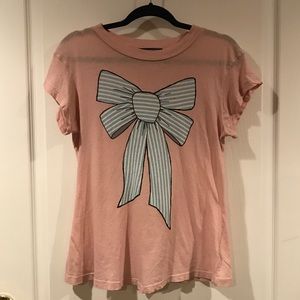 Wildfox Pink Bow T-Shirt